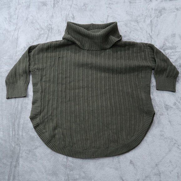 Express Sweaters - Express Sweater Womens Turtleneck Chunky Knit Oversized Baggy Olive Green L